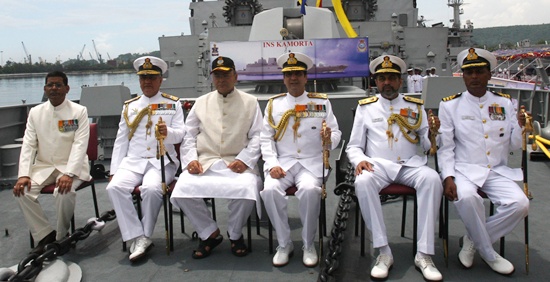 Defence minister Arun Jaitley commissioned INS Kamrota